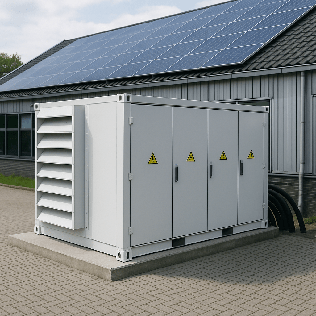 Steeds meer bedrijven combineren zonnepanelen met een energieopslagsysteem