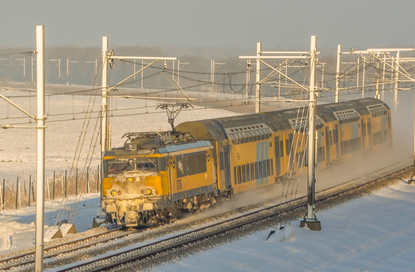 Spoorwegen dicht in Nederland bij sneeuw